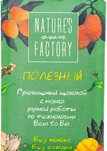 Шоколад Natures Own Factory гречишный с манго 20г