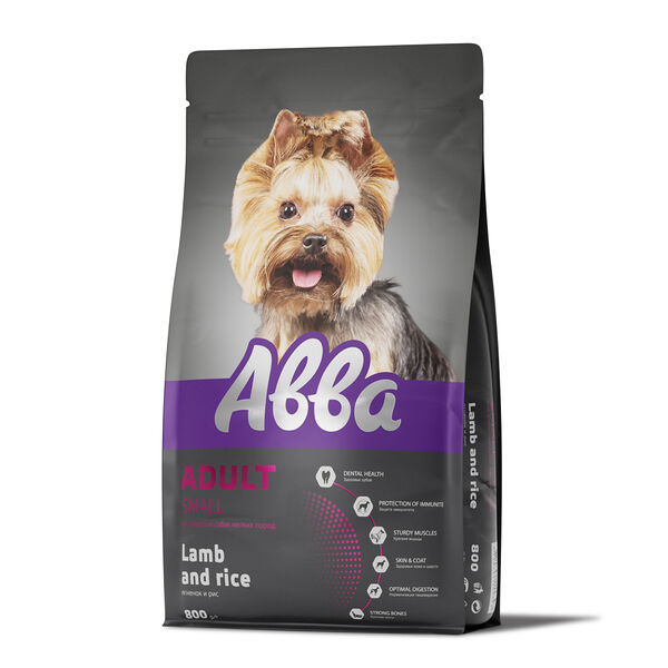 Premium Adult Small Сухой корм Aвва для собак мелких пород старше 1 года, с ягненком и рисом, 800 гр.
