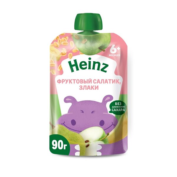 Пюре Heinz Фруктовый салатик и злаки