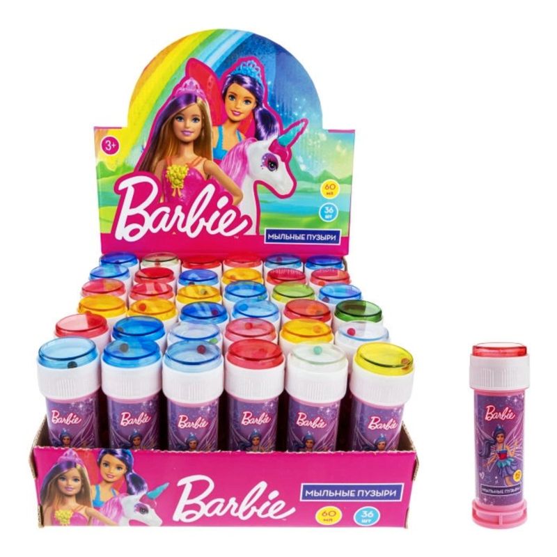 

Пузыри мыльные 1Toy Барби, 60 мл в ассортименте