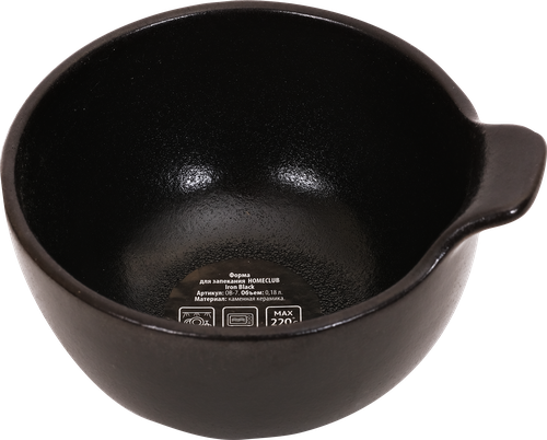 

Форма для запекания HOMECLUB Iron Black, керамика, 180мл