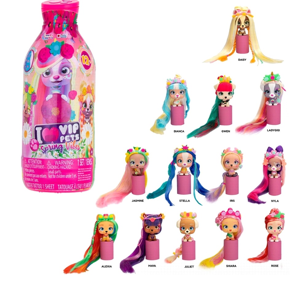 

Игрушка-фигурка «Модный щенок» Vip Pets Spring Vibes, 13 видов в ассортименте, Imc Toys, 1 шт., Китай