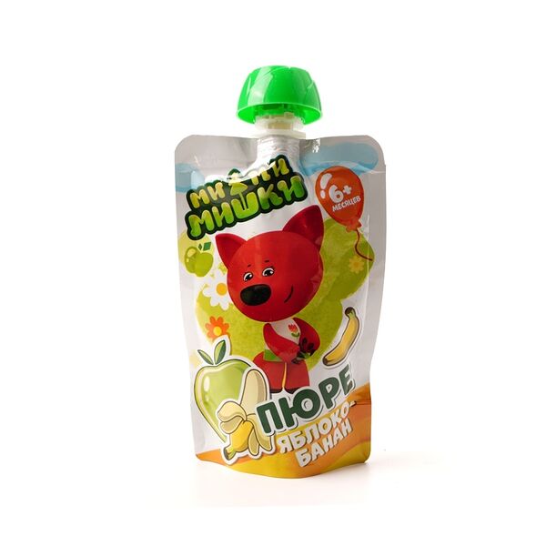 Пюре Ми-Ми-Мишки Яблоко-Банан с 6 месяцев, 90 г
