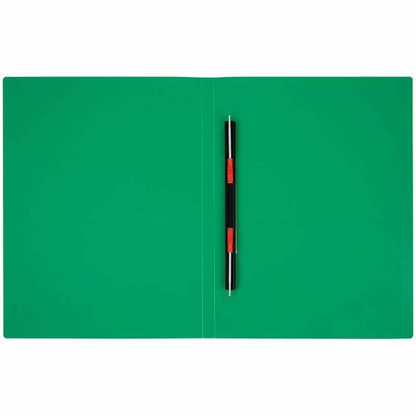 Папка с пружинным скоросшивателем СТАММ А4, 14мм, 500мкм, зеленая ММ-32222