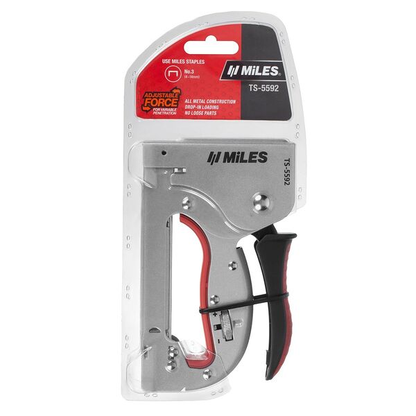 Степлер MILES, тип скобы №53, 4-14 мм, регулировка силы удара, металлический корпус