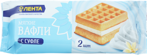 

Вафли мягкие ЛЕНТА Гофры с суфле, 122г
