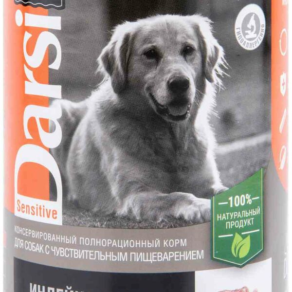 Корм для собак с чувствительным пищеварением Darsi Sensitive паштет из индейки и утки