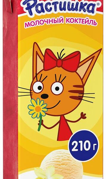 Молочный коктейль Растишка со вкусом ванильного мороженого 2% 