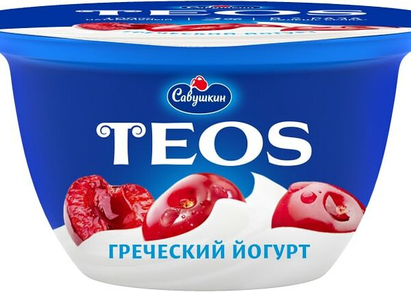 Йогурт Савушкин Греческий Вишня 2% 140г