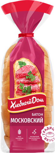 

Батон Хлебный Дом Московский нарезка 350 г