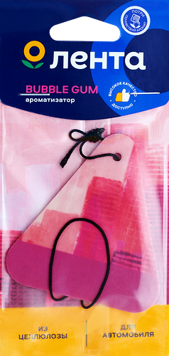 Ароматизатор автомобильный Лента City Bubble gum, подвесной, Арт. 10351