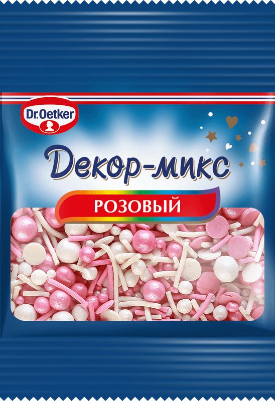 

Посыпка кондитерская Dr.Bakers Декор-микс Розовый 10 г