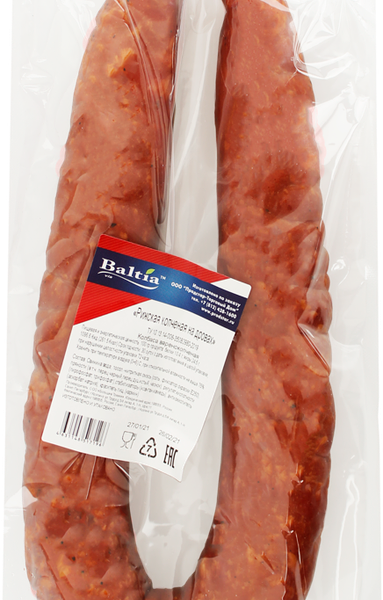 Колбаса BALTIA Рижская копченая на дровах в/к вес 