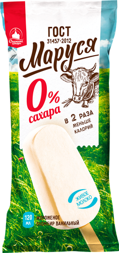 

Мороженое Маруся эскимо сливочное с ароматом ванили 15% без сахара 55 г