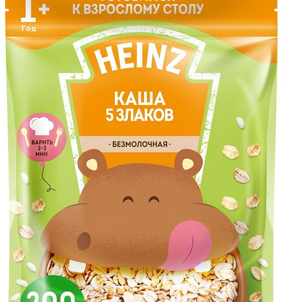 Каша Heinz 5 злаков безмолочная с 12 месяцев 200 г