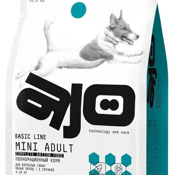 Корм сухой полнорационный Ajo Basic Line с курицей для взрослых собак малых пород