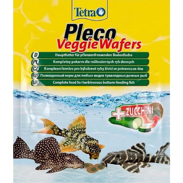 Tetra Pleco Veggie Wafers корм для питающихся на дне рыб (пластины) 15 г