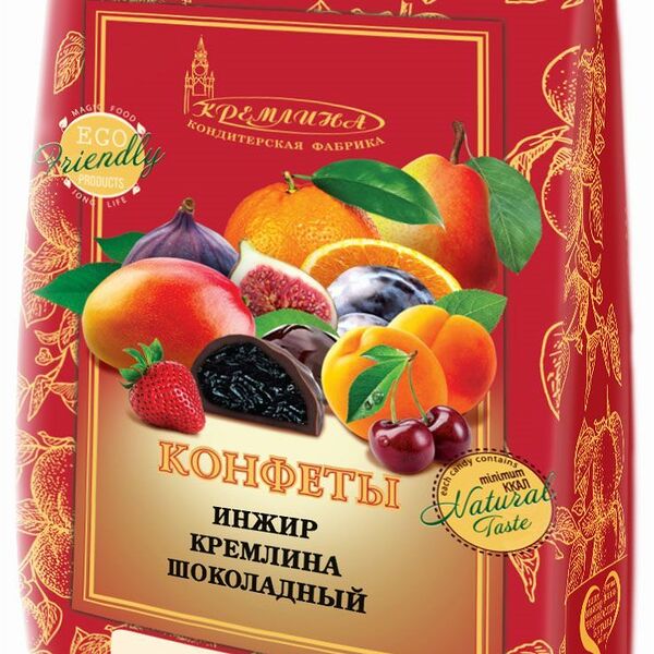 Конфеты глазированные Кремлина Инжир шоколадный 190г