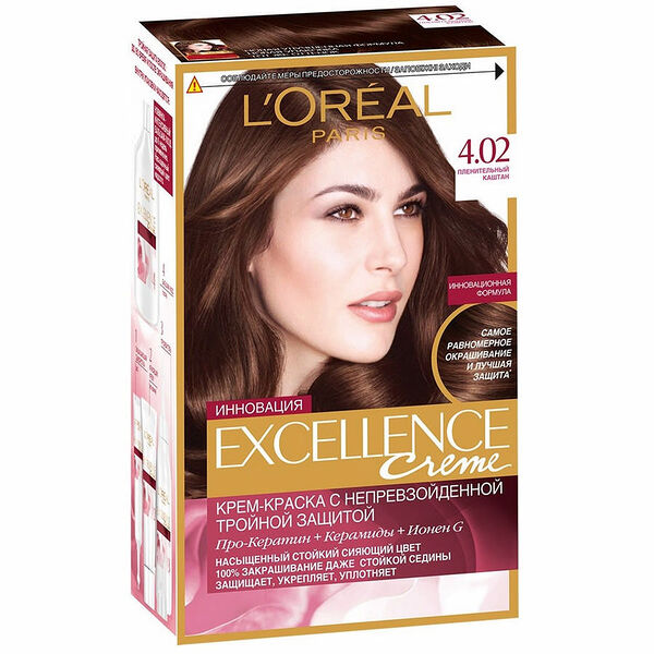 Крем-краска для волос L`Oreal Excellence оттенок 4.02 Пленительный каштан