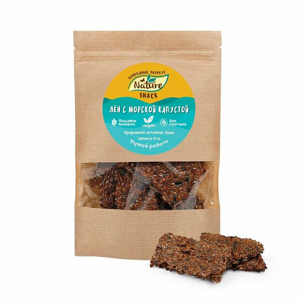 Снек Лен-Морская капуста ТМ Лакомства для здоровья
