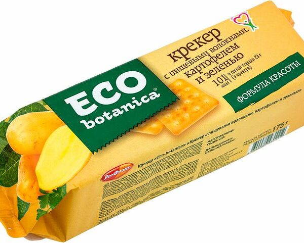 Крекер с пищевыми волокнами Eco botanica с картофелем и зеленью, 175 г