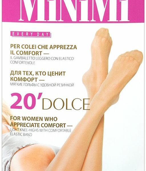 Гольфы MiNiMi Mini Dolce 20 Бежевые/Черные 2 пары в ассортименте