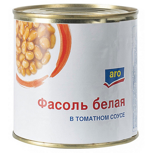 Фасоль белая в томатном соусе ТМ Aro (Аро)