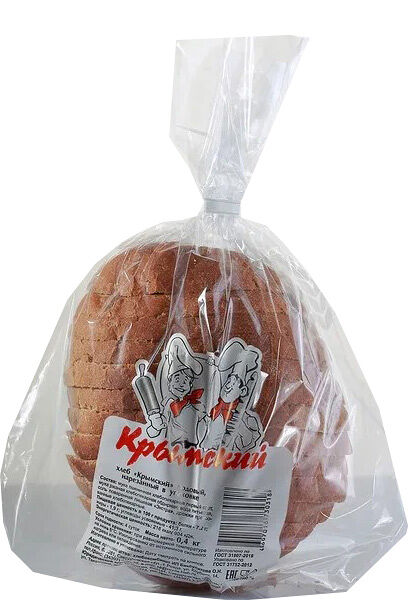 Хлеб ржано-пшеничный Бикбулатова ИП Крымский подовый в нарезке