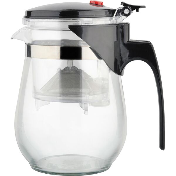 Чайник заварочный с кнопкой Mallony Gung Fu, 500 мл, стекло/пластик