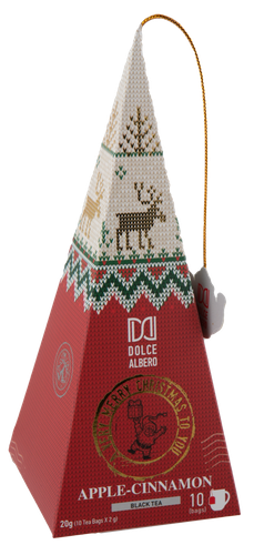 

Набор чая черного DOLCE ALBERO Big Pyramid Xmas Яблоко, корица, 10пак