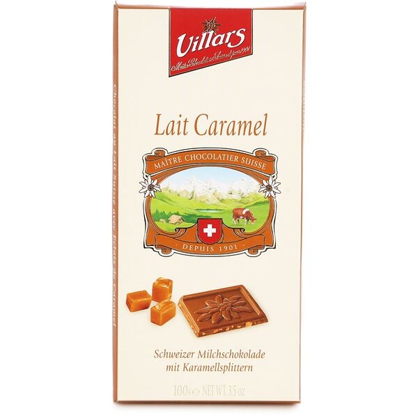 Шоколад молочный Villars с кусочками карамели 100 г