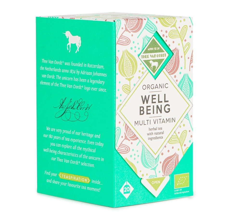 

Чайный напиток Thee Van Oordt «Well Being» Мульти витамин 20 х 1.5 г, Шри-Ланка