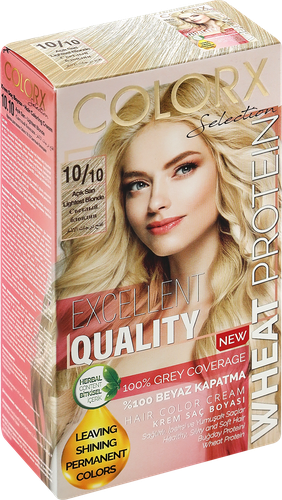 

Краска для волос COLORX 10.10 Светлый блондин, 115мл
