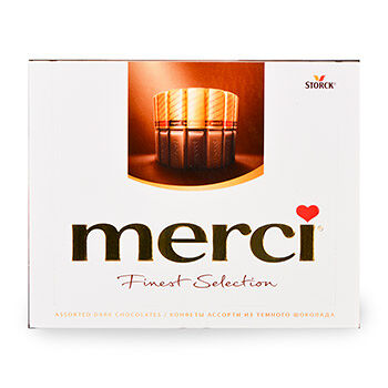 Набор шоколадных конфет Merci Ассорти Горький шоколад, 250г
