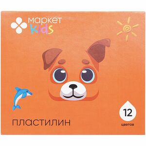Пластилин Классический Маркет Kids 12 цветов