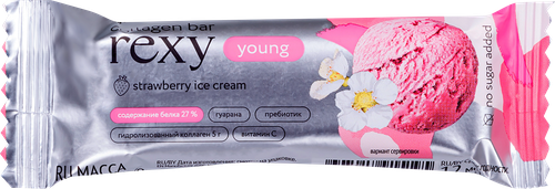 

Батончик Rexy Young с высоким содержанием белка Клубничное мороженое, 35 г