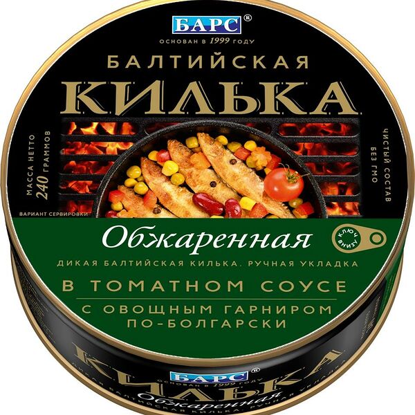 Килька барс по болгарски 240 г в т/с ж/б ключ №3