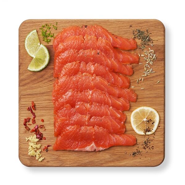 Гравлакс «Азбука вкуса» по-фински из форели радужной ломтики без кожи малосоленой вес до 300 г