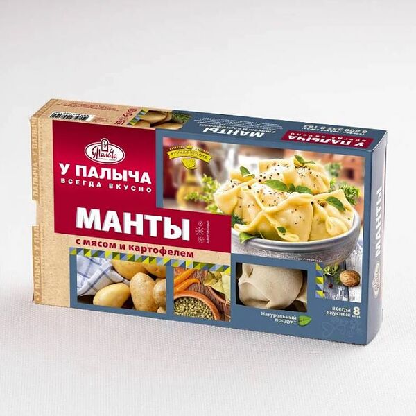Манты с мясом и картофелем 440 г