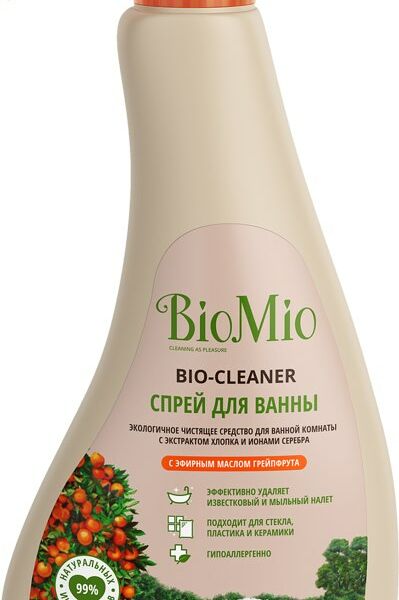 Спрей Biomio для чистки ванны Грейпфрут