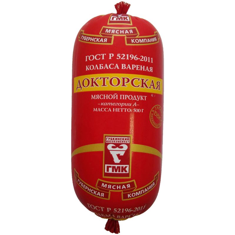 

Колбаса Губкинский мясокомбинат Докторская вареная 500 г