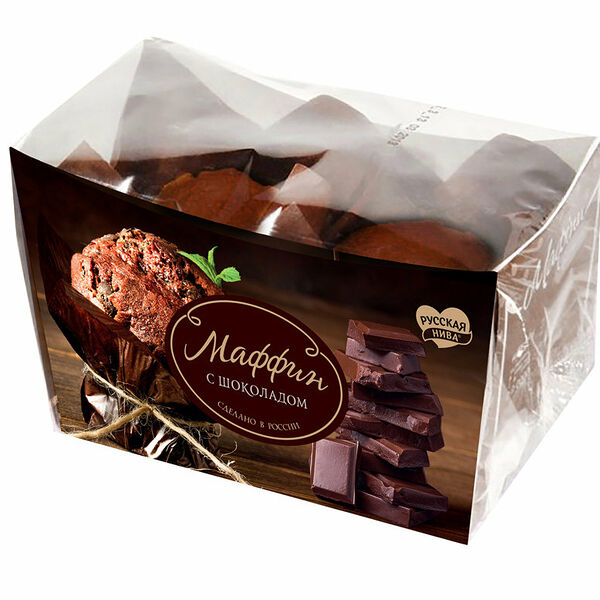 Маффин Русская Нива с шоколадом 