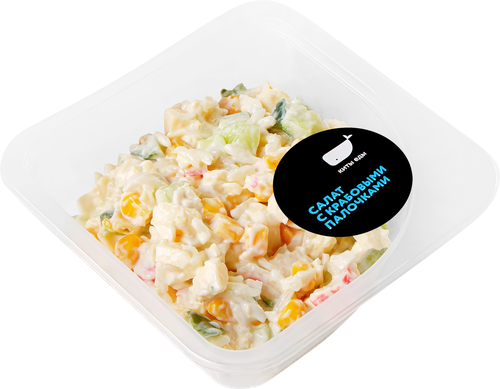 

Салат Киты еды с крабовыми палочками 120 г