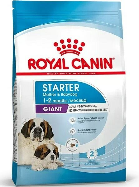 Royal Canin Giant Starter для щенков до 2 месяцев, беременных и кормящих сук гигантских пород Курица