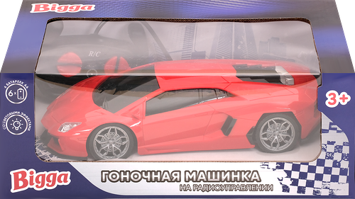 Игрушка BIGGA Гоночная машинка, на радиоуправлении, со световыми эффектами, в ассортименте