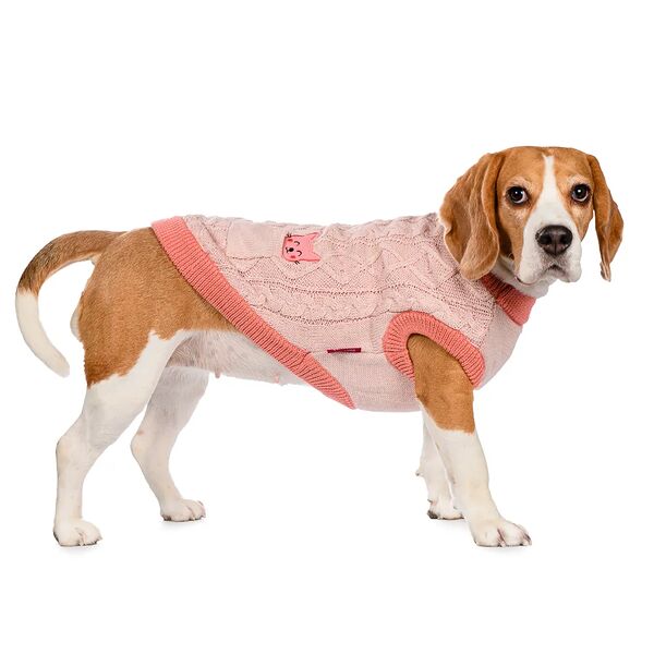 Свитер с кармашком для кошек и собак 2XL розовый (унисекс)