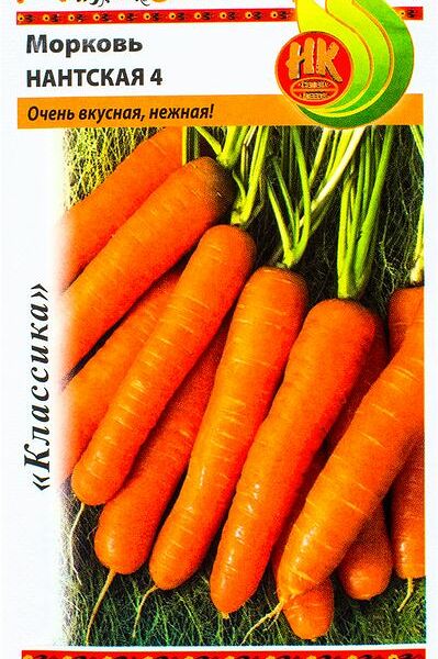 Семена Русский Огород Морковь Нантская 4, 2 г