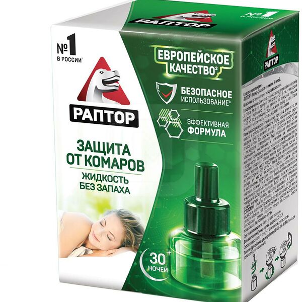 Жидкость от комаров Раптор 30 ночей