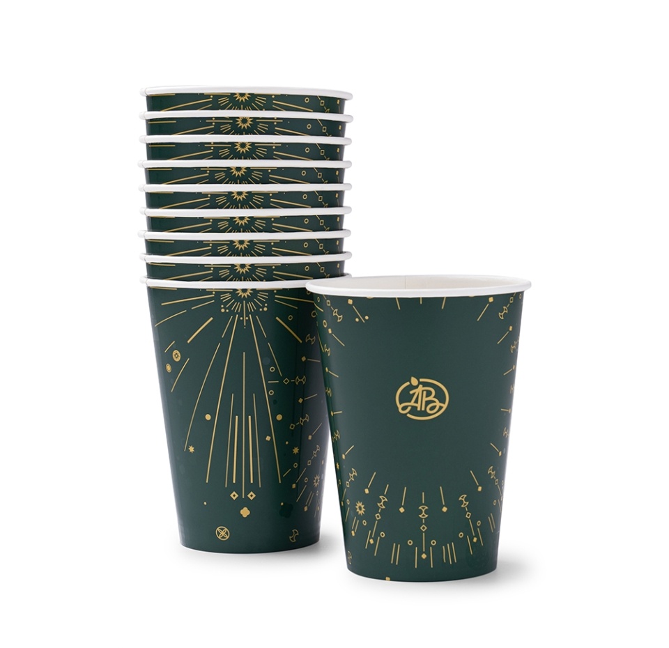 

Стаканы «Азбука вкуса» одноразовые цвет зеленый 0.3л, 10шт., Россия