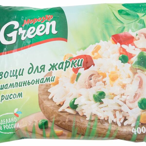 Овощи для жарки Морозко Green с рисом и шампиньонами